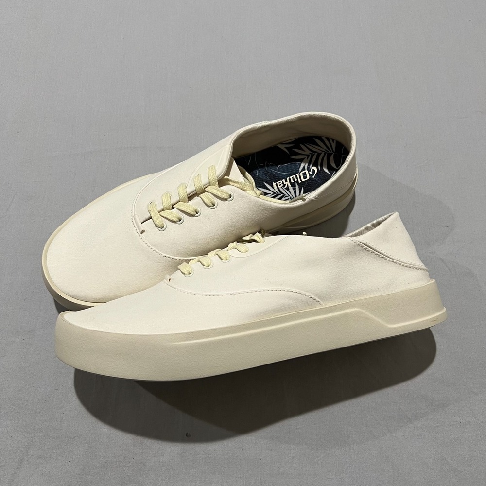 NWT Olukai Mens Off White Canvas All Day Comfort Tradewind Casual Shoes Size 11M